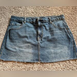 Blue Denim Mini Skirt